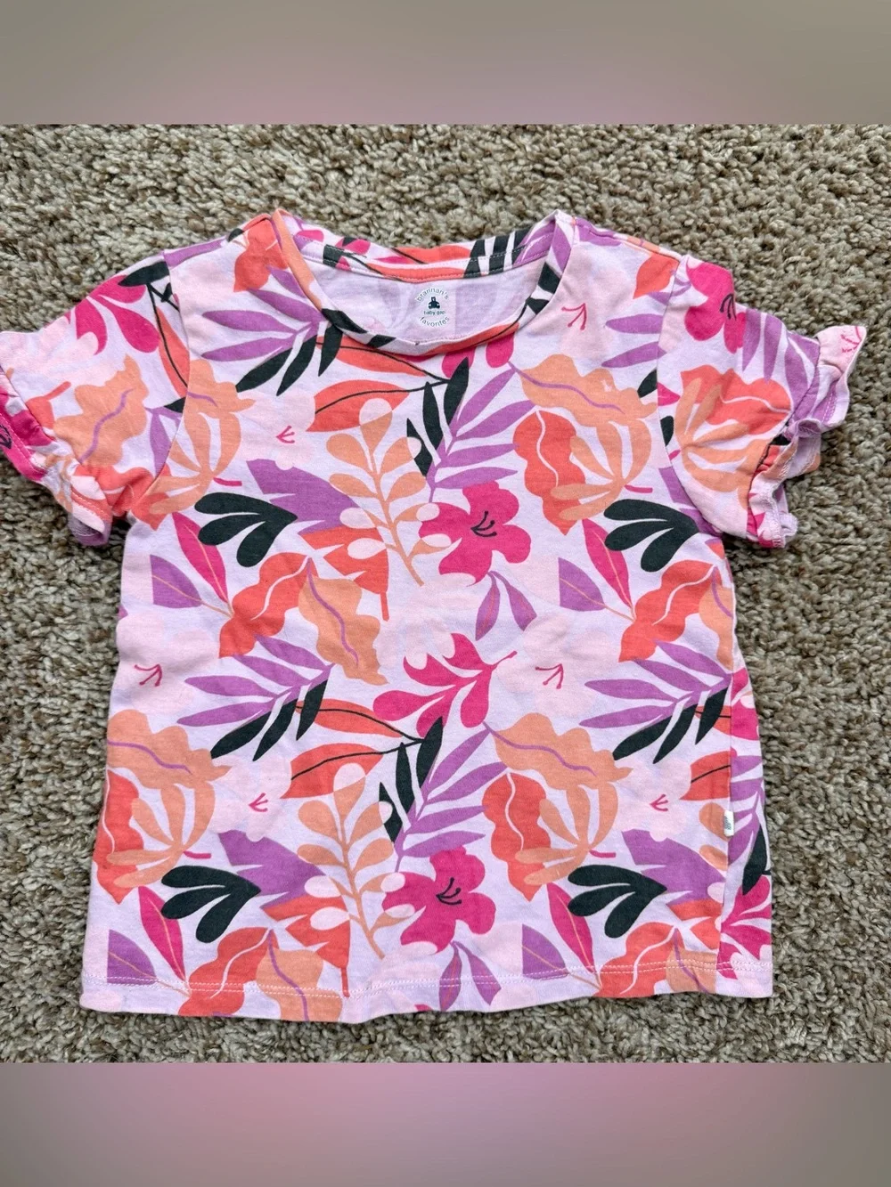 Baby Gap Brannan’s Favorites Girls Floral Ruffle Shirt Size 5